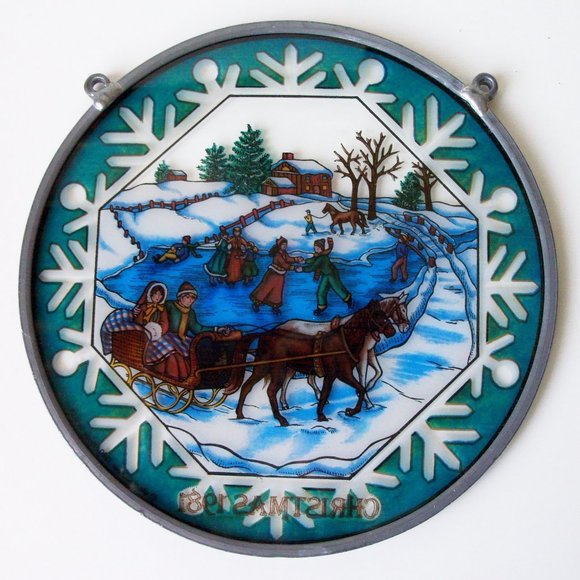 1981 Stained glass wall decoration (#EV409) - Picture 2 of 5